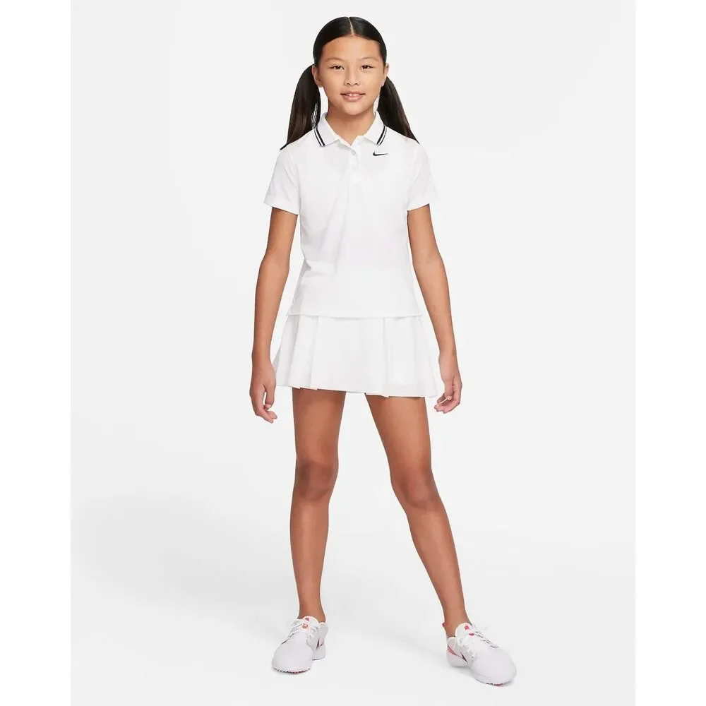 Nike Dri-Fit Club Girls Golf Skirt Skort White Youth XL